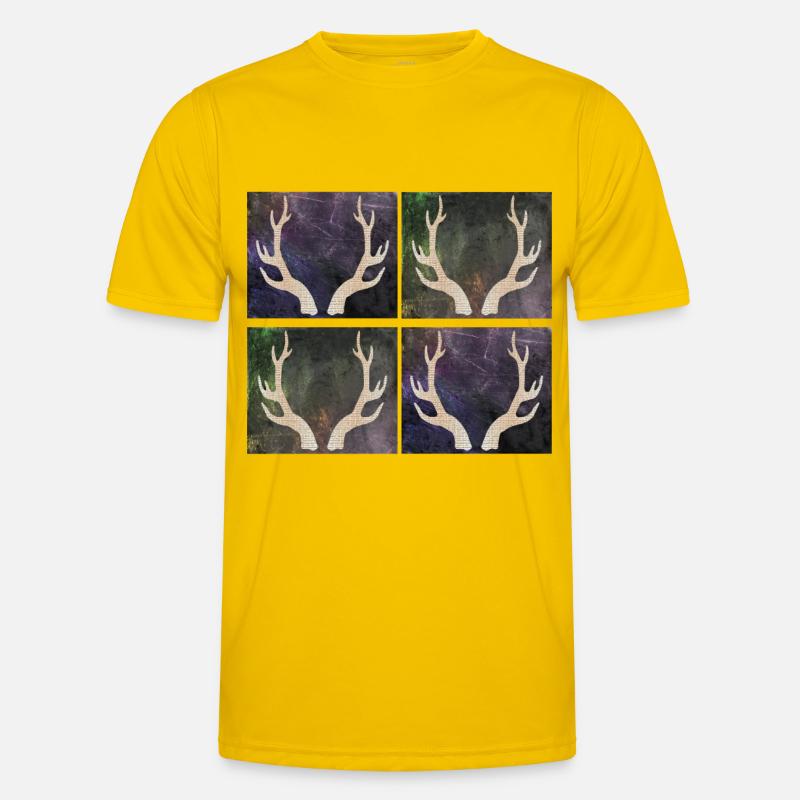 Deer antlers - Men's Functional T-Shirt - egg yellow
