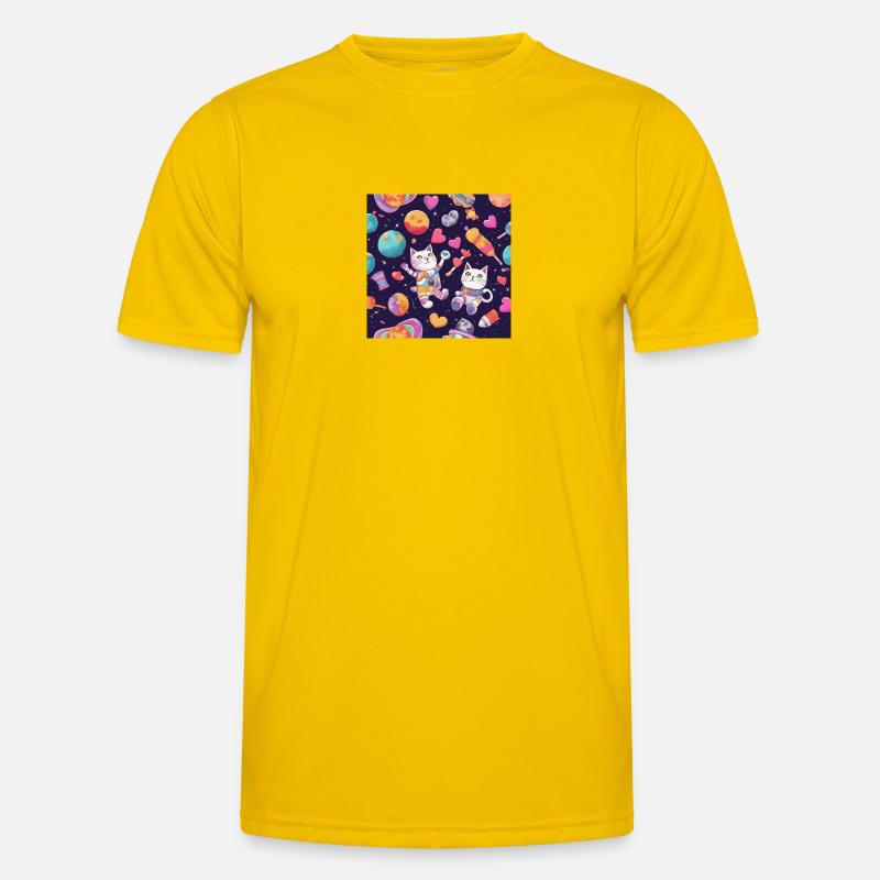 Chat dans l’espace Vol.2 T-shirt sport Homme