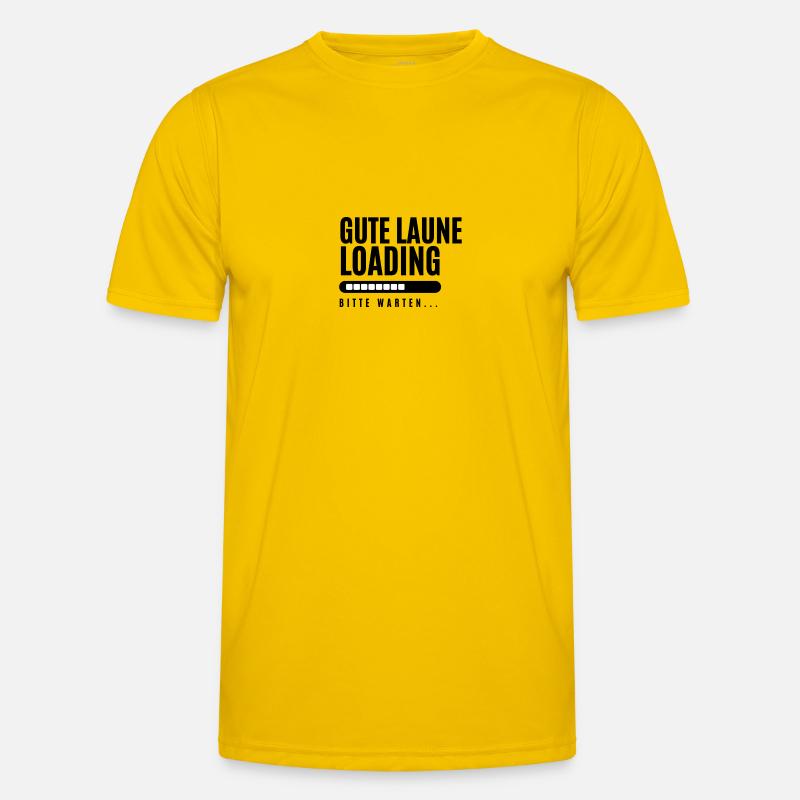 Gute Laune Loading - Männer Funktions-T-Shirt - Eigelb