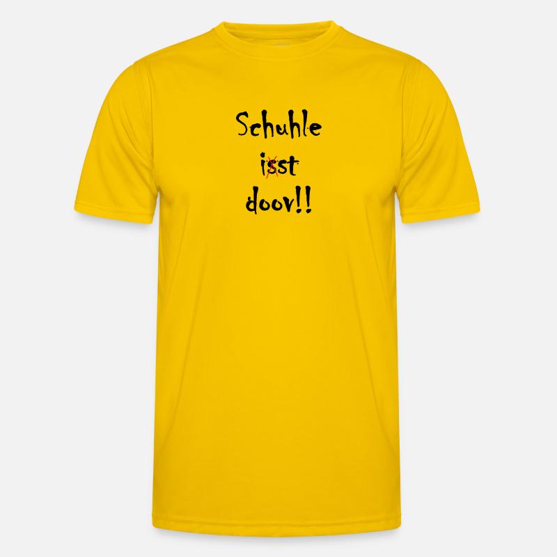 Schule ist doof ... oder doch nicht? - Männer Funktions-T-Shirt - Eigelb