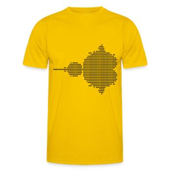 Mandelbrot Ascii - noir - T-shirt sport Homme - jaune d'œuf - Devant - AI Model Male 178 dark (178cm)
