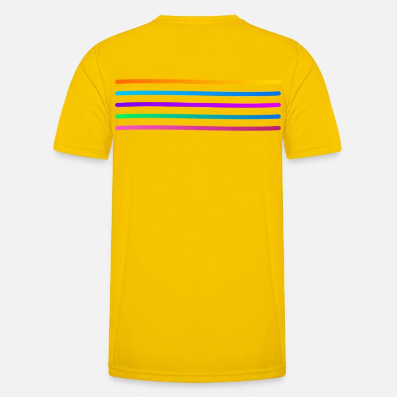 Rainbow Stripe Pattern Men's Functional T-Shirt