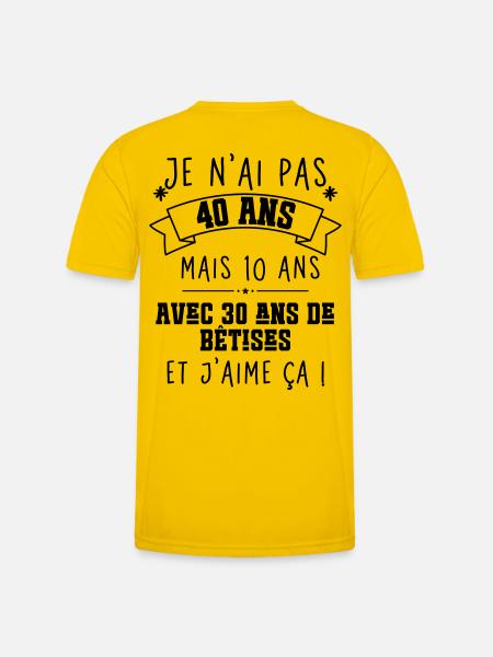 40 years anniversary - Men's Functional T-Shirt - egg yellow