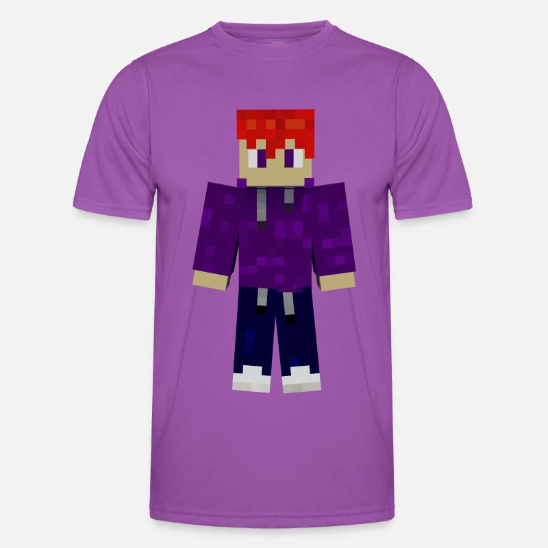 Peau de sweat à capuche Pixel violet T-shirt sport Homme