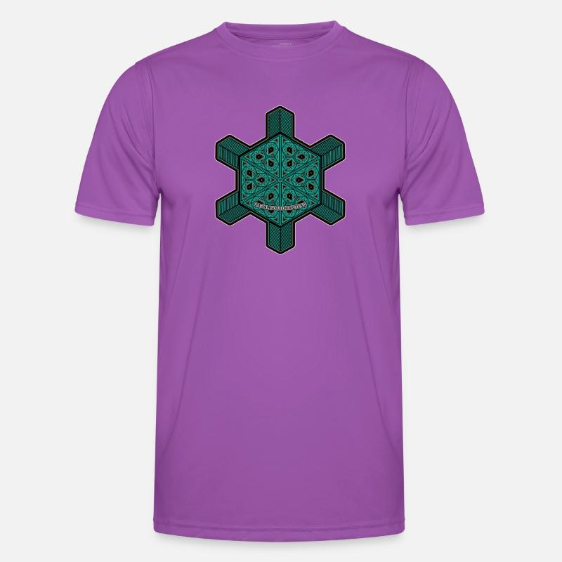 Expérience d’évolution fractale Yoga Méditation Goa T-shirt sport Homme