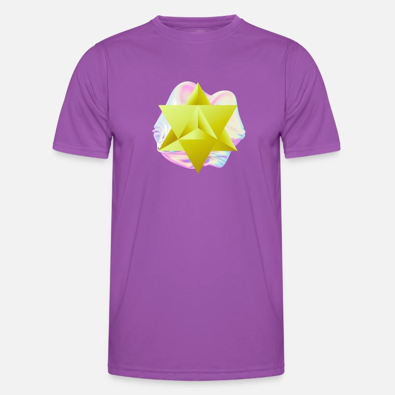 Surrealer Merkaba-Stern Männer Funktions-T-Shirt