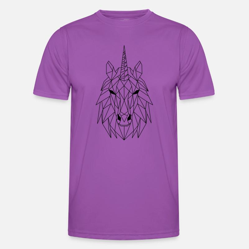 Einhorn Polygon Männer Funktions-T-Shirt