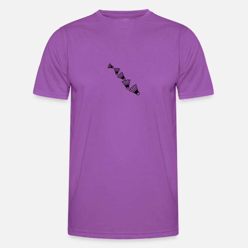 Badmintons Pattern - Männer Funktions-T-Shirt - Violett
