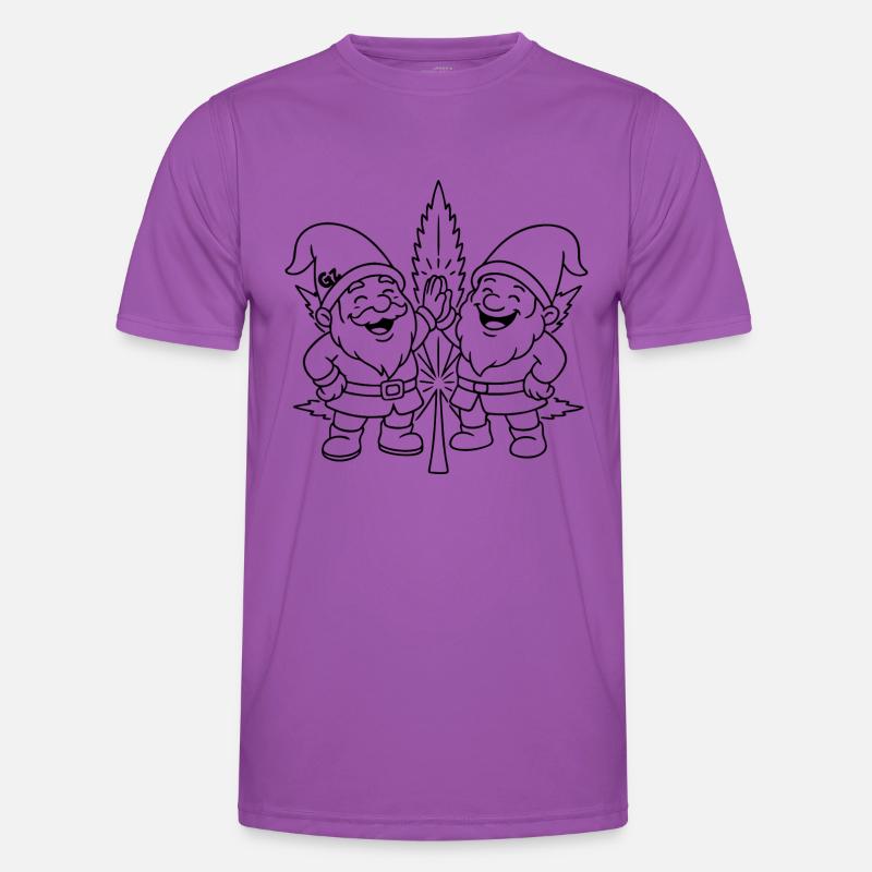 Zwergenfreunde mit Cannabisblatt Männer Funktions-T-Shirt
