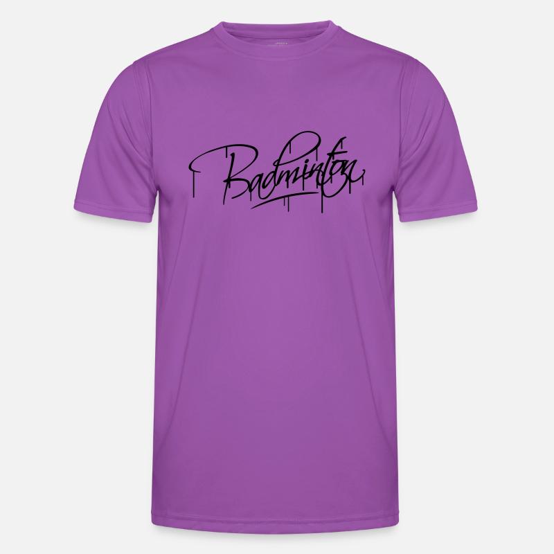 Badminton Graffiti Design Männer Funktions-T-Shirt