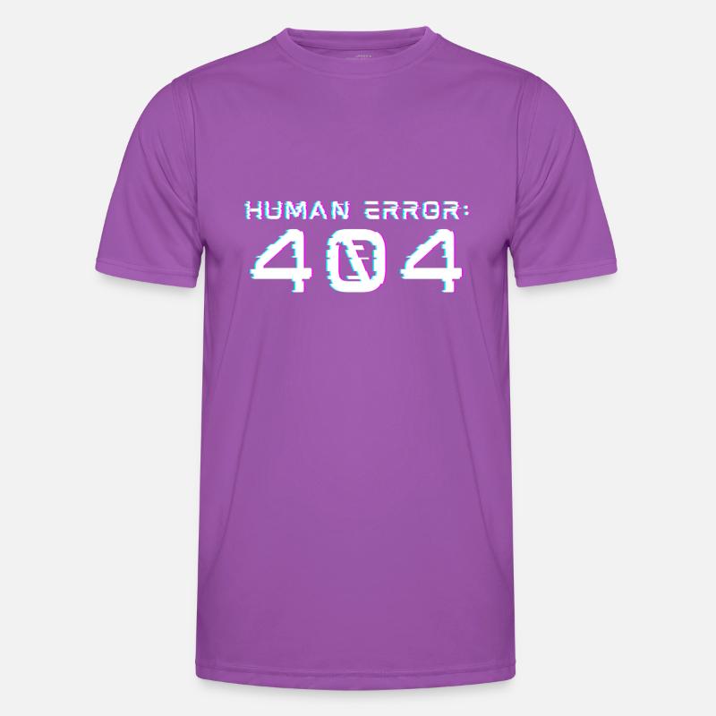 Human Error: 404 - Men's Functional T-Shirt - purple
