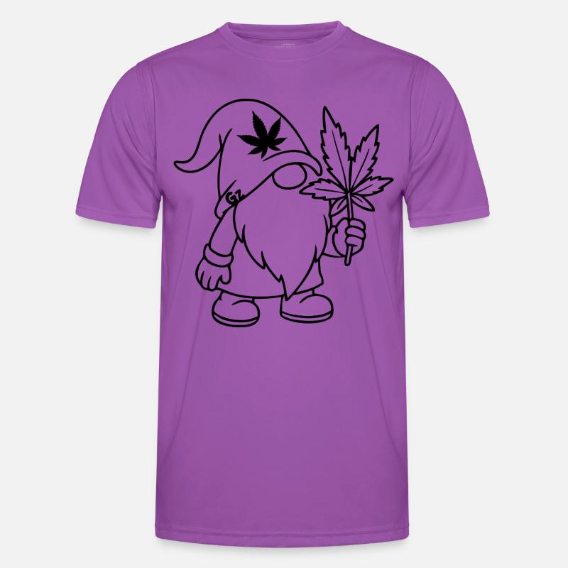 Süßer Hanf Gnom/Zwerg mit Cannabisblatt Männer Funktions-T-Shirt