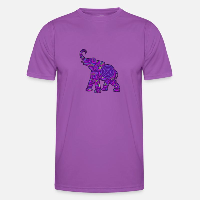 Elephant / Elefant - Violet Männer Funktions-T-Shirt