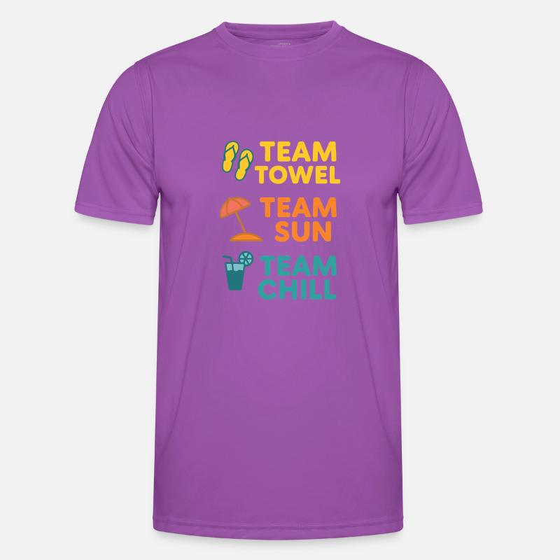 Cadeau d’été : serviette d’équipe. L’équipe Sun. Équipe Ch T-shirt sport Homme