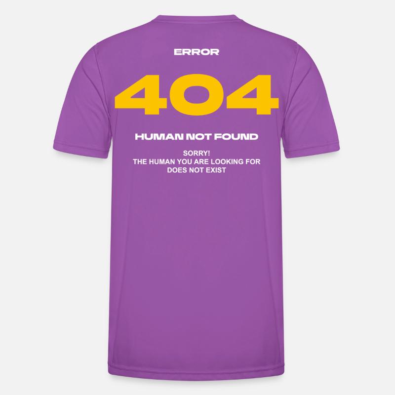 Error 404 Human not found - Männer Funktions-T-Shirt - Violett