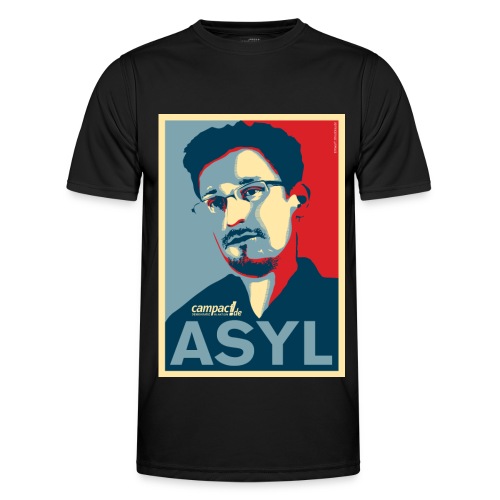Asyl für Edward Snowden - Männer Funktions-T-Shirt