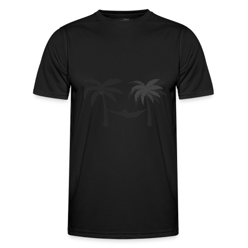Hängematte mitzwischen Palmen - Männer Funktions-T-Shirt