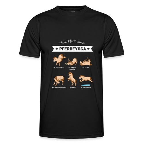 Pferdeyoga - Männer Funktions-T-Shirt