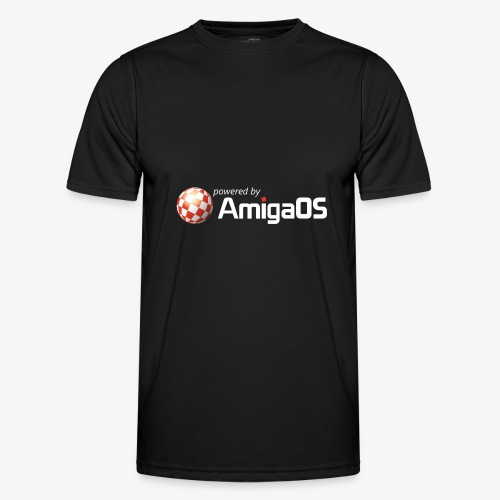 PoweredByAmigaOS white - Men's Functional T-Shirt