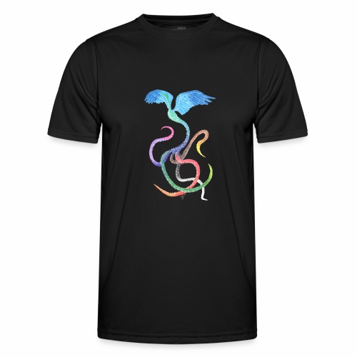 Gracious - Vogel-Regenbogen Himmel Tinte - Männer Funktions-T-Shirt