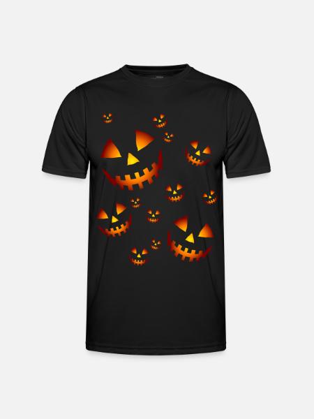Kürbissen - Männer Funktions-T-Shirt - Schwarz