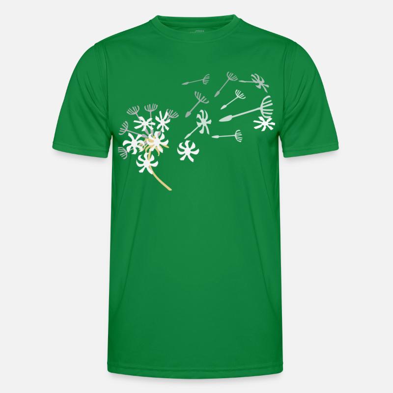 Pusteblume Samenflug Design Männer Funktions-T-Shirt