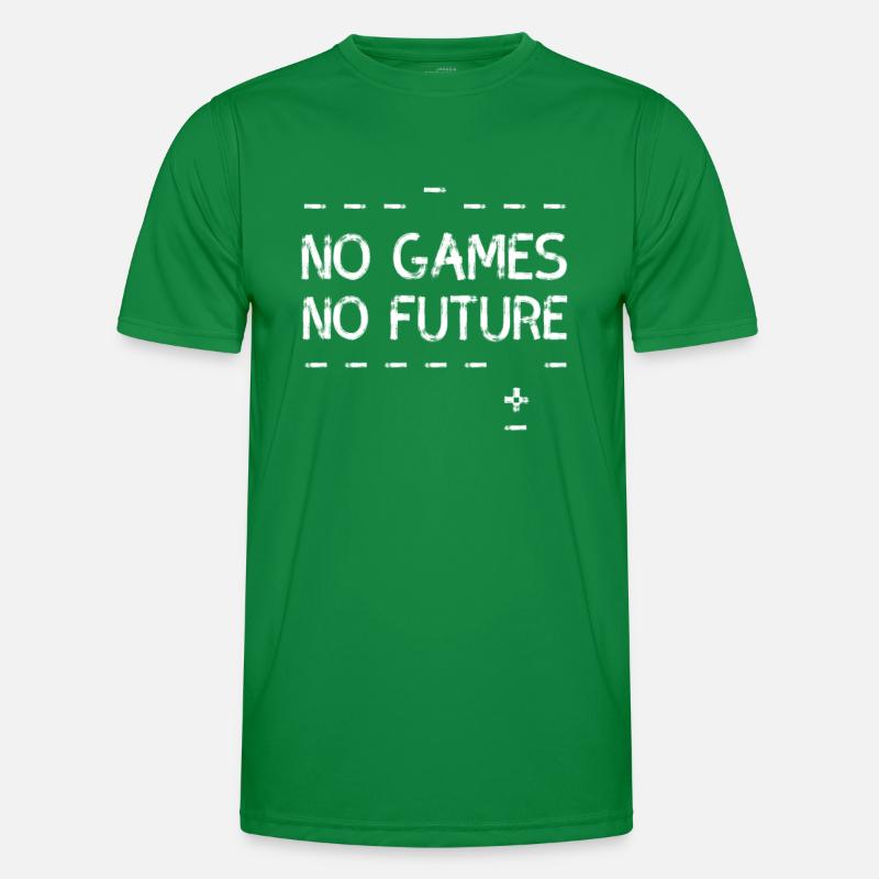 no games no future pixel nerd geek computer pc lol Men's Functional T-Shirt