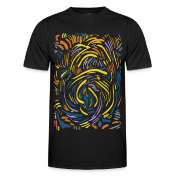 Abstrait - T-shirt sport Homme - noir - Devant - AI Model Male 178 dark (178cm)