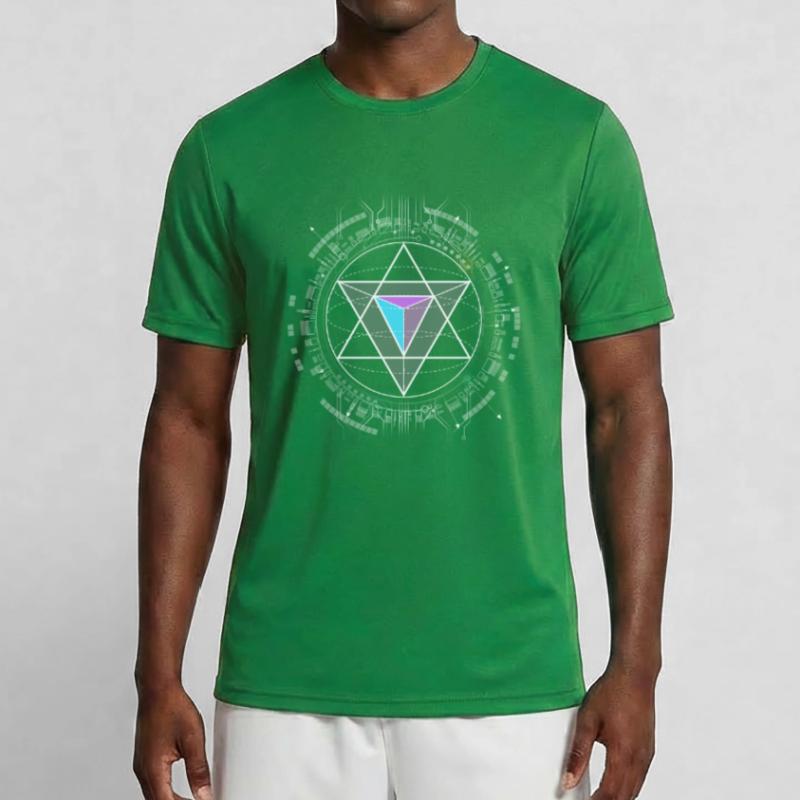 nerd cpu pyramide illuminati jeu wow hacker code T-shirt sport Homme
