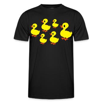 enten - Männer Funktions-T-Shirt - Schwarz - Vorne - AI Model Male 178 dark (178cm)