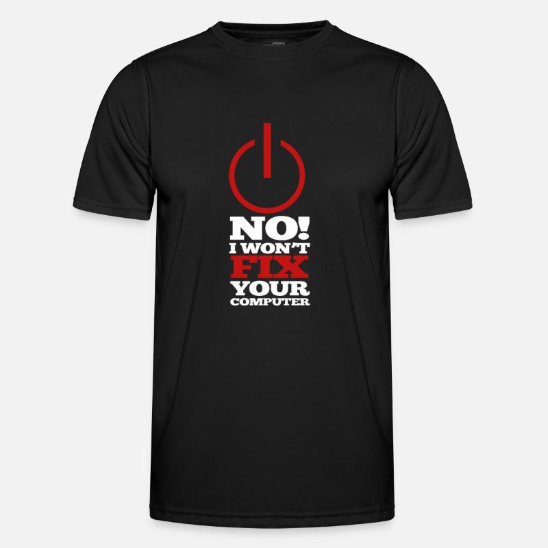 Computer Programm Code Nerd Script Hacker - Männer Funktions-T-Shirt - Schwarz