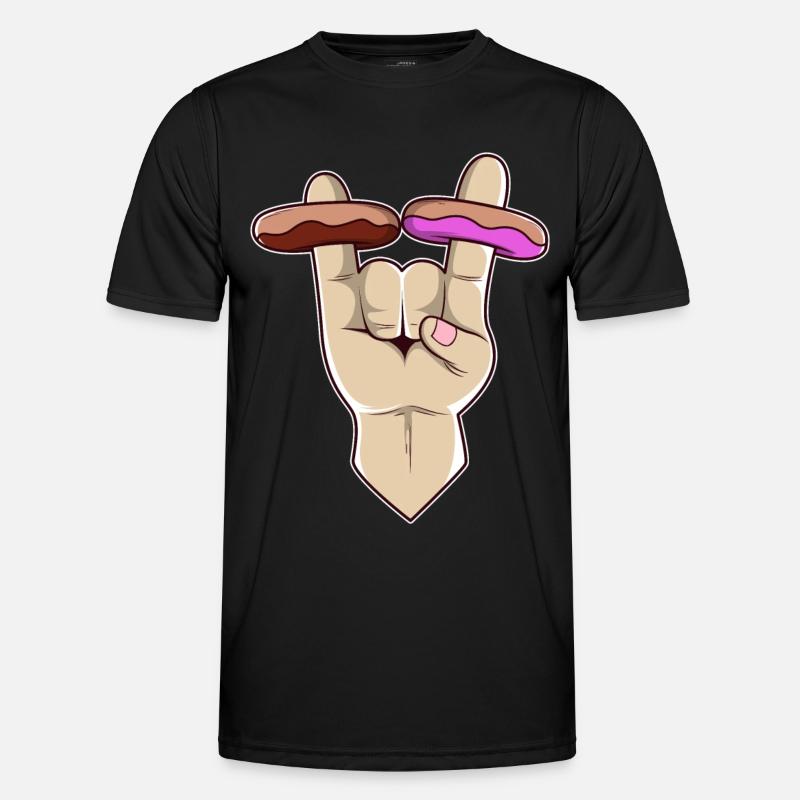 2 Donuts from Hell - Männer Funktions-T-Shirt - Schwarz