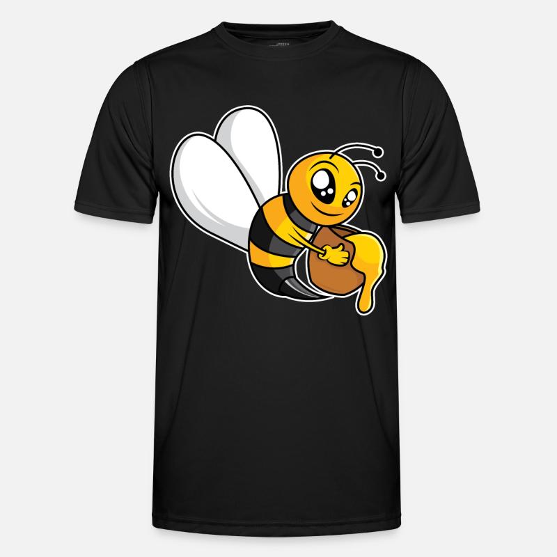 Industrious Honey Bee - Design - Men's Functional T-Shirt - black