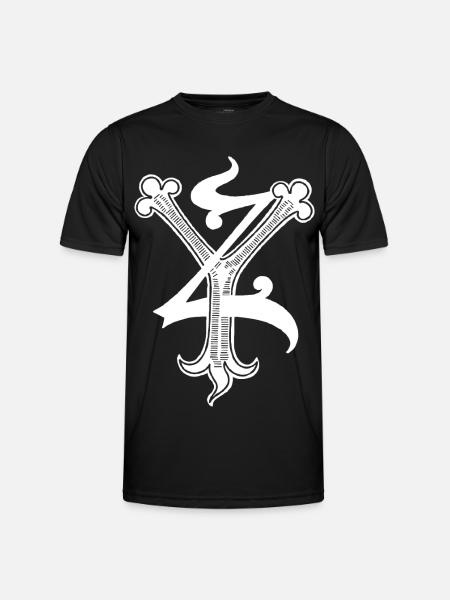 Letters YZ Rapp art - Men's Functional T-Shirt - black