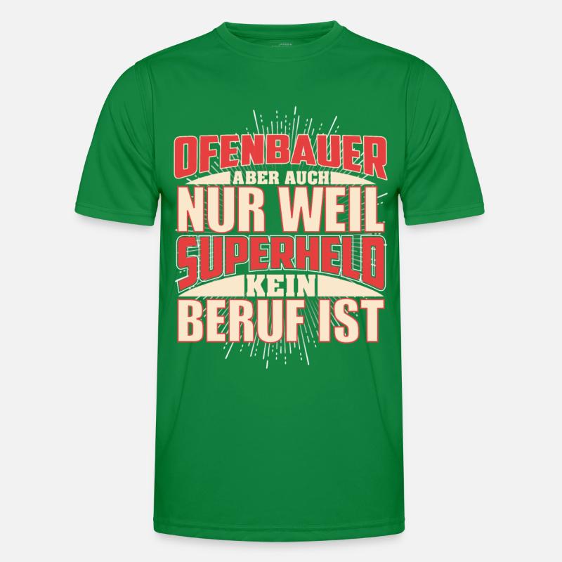 Ofenbauer Superheld Männer Funktions-T-Shirt