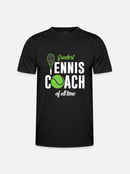 Largest tennis coach ever - Men's Functional T-Shirt - black
