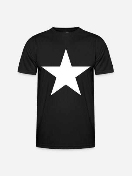 Étoile blanche - T-shirt sport Homme - noir