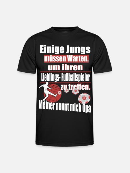 Fußball Opa - Männer Funktions-T-Shirt - Schwarz