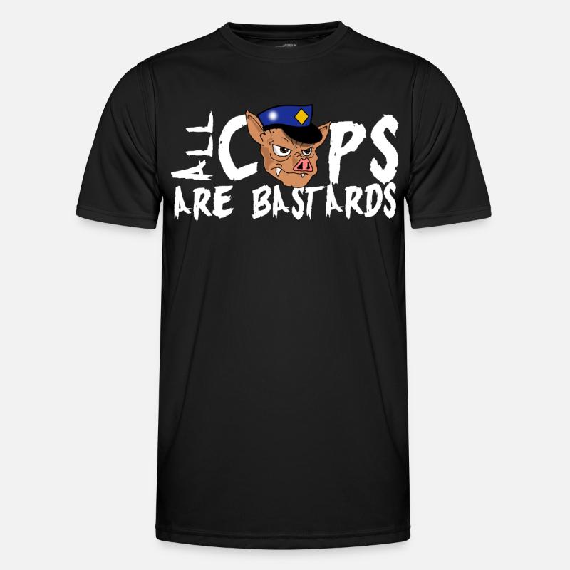 Cops sind scheiße ! - Männer Funktions-T-Shirt - Schwarz