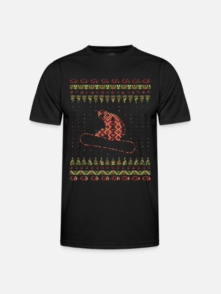 Snowboarder snowboard winter christmas - Men's Functional T-Shirt - black