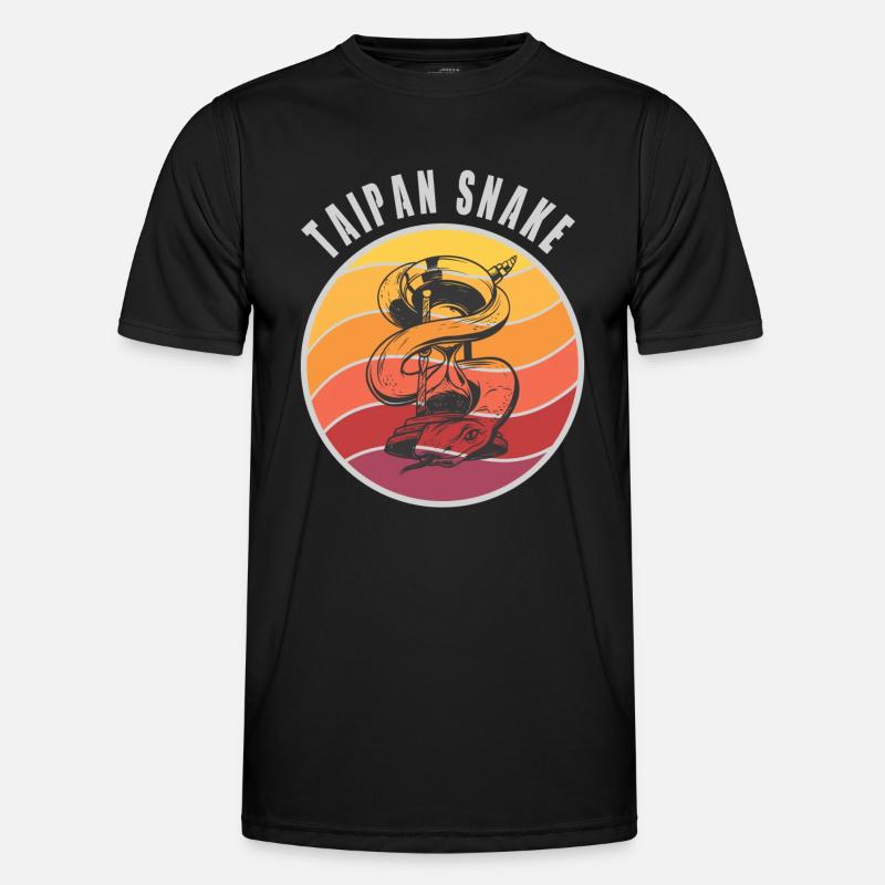 Taipan Slanger Design / Gave Idé - Funktionsshirt til herrer - sort