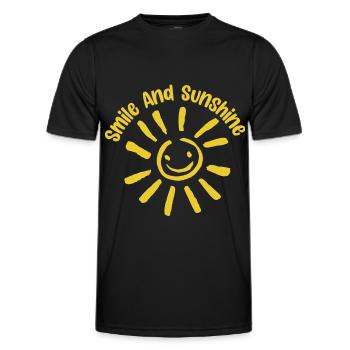Smile And Sunshine Sunburst  - Men's Functional T-Shirt - black - Front - AI Model Male 178 dark (178cm)