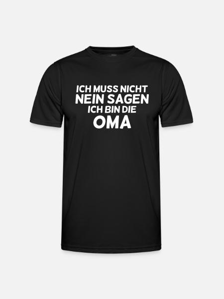 Ich bin die Oma - Männer Funktions-T-Shirt - Schwarz