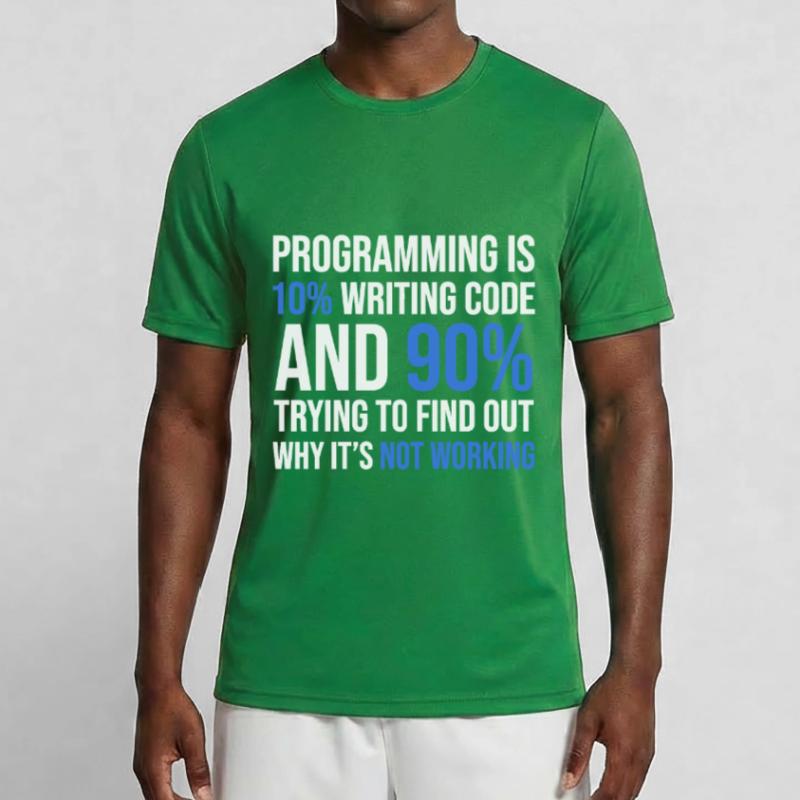 Code Debugging Humor T-Shirt Design Men's Functional T-Shirt
