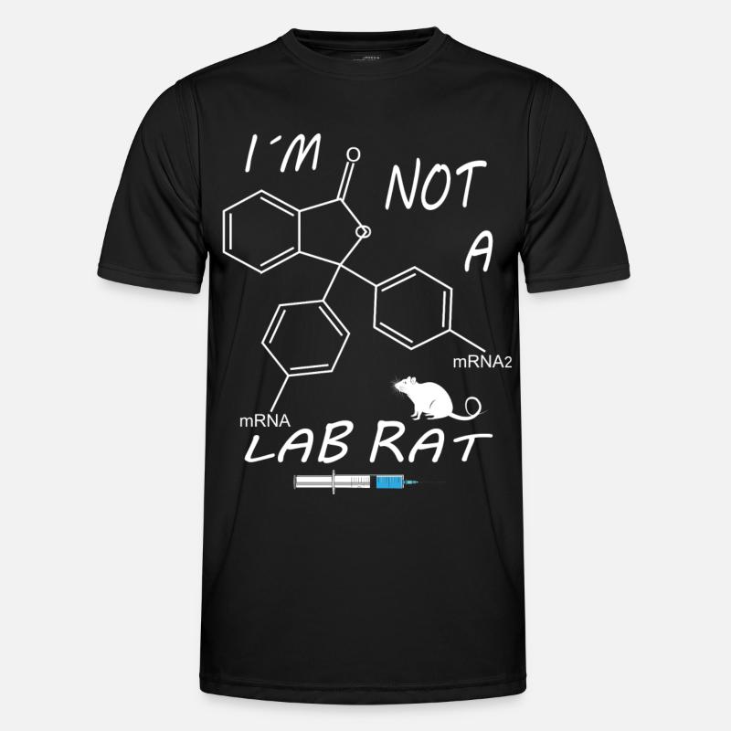 Ich bin keine Labor Ratte - Männer Funktions-T-Shirt - Schwarz