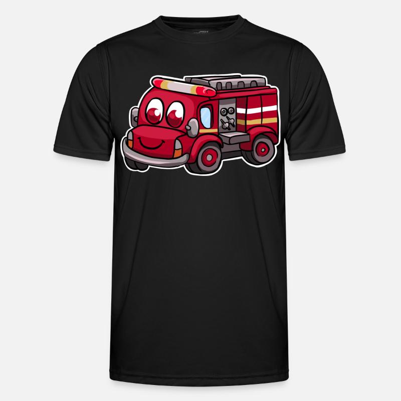 Fire truck fire brigade - Men's Functional T-Shirt - black