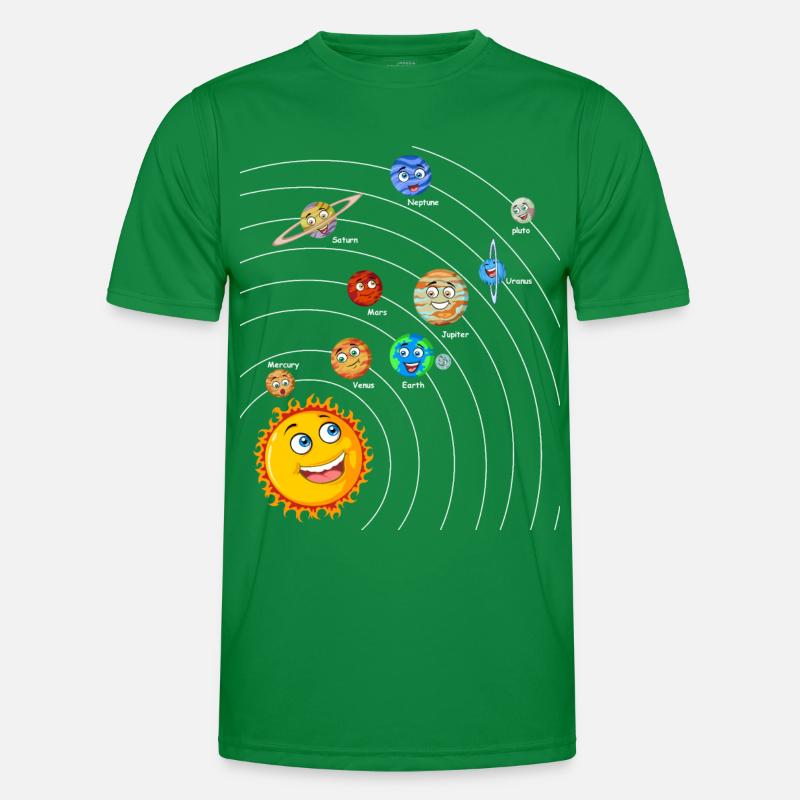Système solaire T-shirt sport Homme
