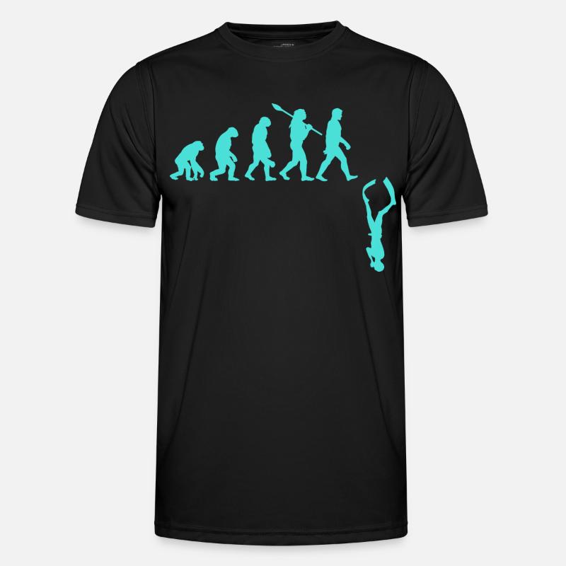 Evolution des Freitauchens Männer Funktions-T-Shirt
