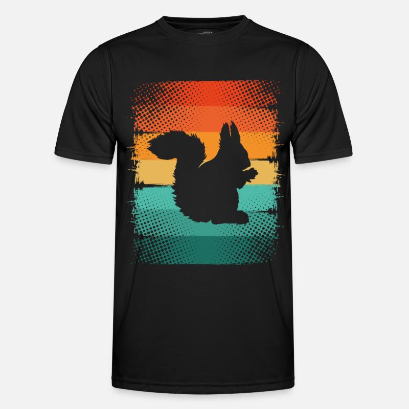 Eichhörnchen - Männer Funktions-T-Shirt - Schwarz