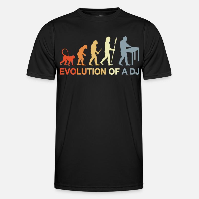 Evolution eines DJ - Männer Funktions-T-Shirt - Schwarz